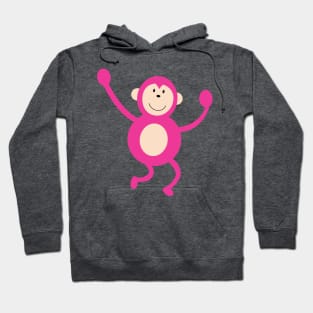 Cute Pink Dancing Monkey Hoodie